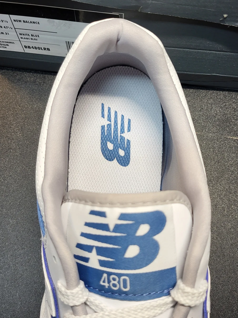 *NEW* New Balance 480 White Royal Blue Sneakers Shoes Retro Men's Size 13 D